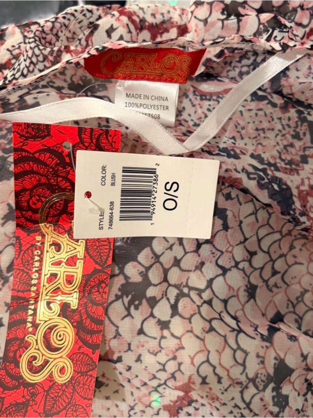 Red Snake-Print Lightweight Cover-Up Robe - Picture 3 of 3